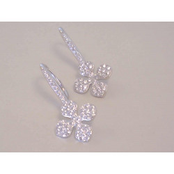 Žiarivé dámske strieborné naušnice so zirkónmi VAS345 925/1000 3,45 g
