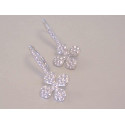 Žiarivé dámske strieborné naušnice so zirkónmi VAS345 925/1000 3,45 g
