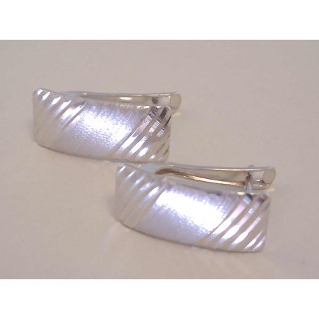 Strieborné dámske naušnice jemné zárezy VAS228 925/1000 2,28 g