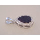 Dámsky strieborný prívesok Slza kameň onyx,zirkóny VIS123 925/1000 1,23 g