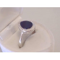 Strieborný dámsky prsteň slzička onyx,zirkóny VPS54323 925/1000 3,23 g