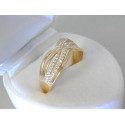 Pekný dámsky zlatý prsteň žlté zlato,zirkóniky DP56203Z 14 karátov 585/1000 2,03 g