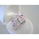 Výrazný strieborný dámsky prsteň Swarovski kamienky DPS60886 925/1000 8,86 g