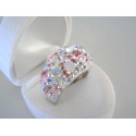 Výrazný strieborný dámsky prsteň Swarovski kamienky DPS60886 925/1000 8,86 g