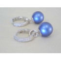 Strieborné dámske naušnice Swarovski s perličkou DAS573 925/1000 5,73 g