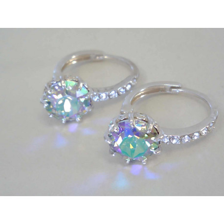 Strieborné dámske naušnice kamienky Swarovski DAS398 925/1000 3,98 g