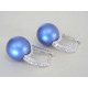 Strieborné dámske naušnice Swarovski s perličťkou DAS403 925/1000 4,03 g