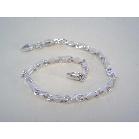 Zaujímavý strieborný náramok ródium DNS20997 925/1000 9,97g