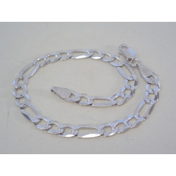 Pánska strieborná retiazka vzor FIGARO ródium DNS20527 925/1000 5,27g