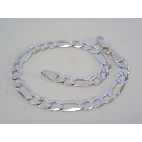 Pánska strieborná retiazka vzor FIGARO ródium DNS20527 925/1000 5,27g