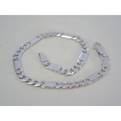 Pánsky strieborný náramok ródium DNS18500 925/1000 5g
