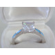 Strieborný dámsky prsteň zirkón opál DPS59411 925/1000 4,11g