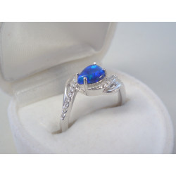 Zaujímavý strieborný prsteň opál DPS52237 925/1000 2,37g