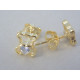Pozlatené strieborné detské náušnice zirkón DAS120 925/1000 1,20g