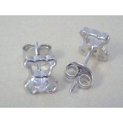 Strieborné detské napichovacie náušnice zirkón DAS118 925/1000 1,18g