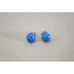 Strieborné dámske napichovacie náušnice opál VPS131 925/1000 1,31g