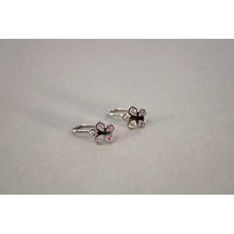 Strieborné detské náušnice zirkóny VAS077 925/1000 0,77g