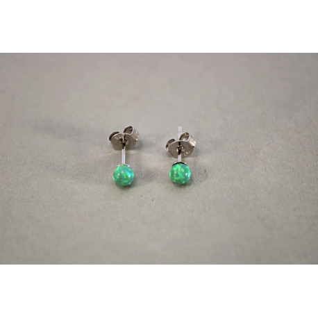 Strieborné dámske náušnice opál VAS048 925/1000 0,48g