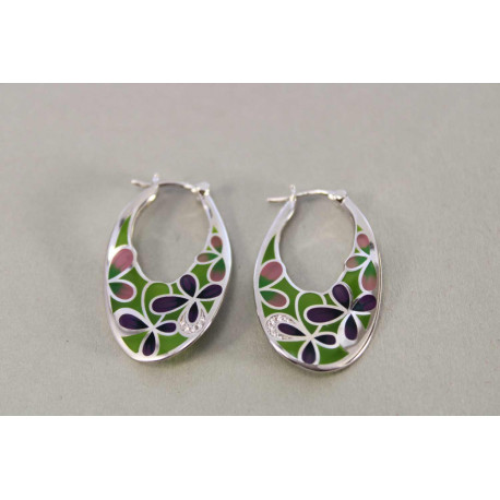 Strieborné dámske náušnice zirkóny VAS696 925/1000 6,96g