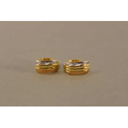 Dámske zlaté naušnice viacfarebné zlato VA234V 14 karátov 585/1000 2,34 g