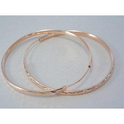Pozlátené dámske strieborné naušnice kruhy jemný vzor DAS527 925/1000 5,27 g