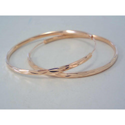 Pozlátené dámske strieborné naušnice vzorované kruhy DAS514 925/1000 5,14g