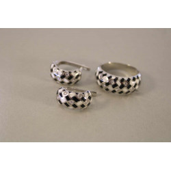Strieborná dámska súprava naušnice,prsteň,zirkóny VSS611439 925/1000 14,39 g