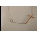 Zaujímavá dámska pozlátená strieborná retiazka s krížikami,zirkón VRS425296 925/1000 2,96 g