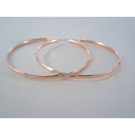 Strieborné dámske pozlátené naušnice kruhy zdobené VAS660 925/1000 6,60 g