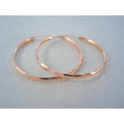 Dámske strieborné naušnice kruhy pozlátené jemný vzor VAS414 925/1000 4,14 g