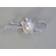 Strieborná dámska brošňa zirkóny, perla VIS522 925/1000 5,22g