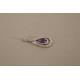 Strieborný dámsky prívesok zirkóny, ametyst VIS254 925/1000 2,54g