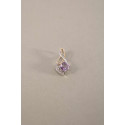 Strieborný dámsky prívesok ametyst, zirkóny VIS114 925/1000 1,14g