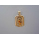 Zlatý prívesok medajlón Panna Mária s Ježišom VI089Z žlté zlato 14 karátov 585/1000 0,89 g