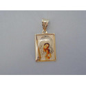 Zlatý dámsky prívesok Panna Mária s Ježišom žlté zlato VI074Z 14 karátov 585/1000 0,74g