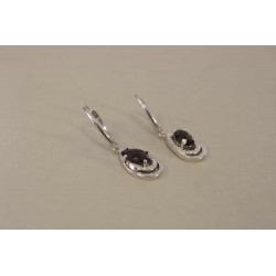 Strieborné dámske náušnice kameň kremeň zirkóny VAS394 925/1000 3,94g
