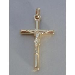 Zlatý prívesok Ježiš na kríži žlté zlato DI214Z 14 karátov 585/1000 1,42g