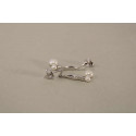 Strieborné dámske náušnice zirkóny, perly VAS215 925/1000 2,15g