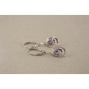 Strieborné dámske náušnice kameň ametyst VAS348 925/1000 3,48g