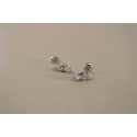 Jemné strieborné dámske náušnice s kameňom Topás VAS108 925/1000 1,08g