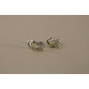 Strieborné dámske náušnice s kameňom prírodný olivín VAS317 925/1000 3,17g