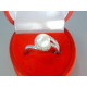 Strieborný dámsky prsteň perla, zirkóny DPS51236 925/1000 2,36g