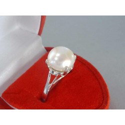Strieborný dámsky prsteň s perlou DPS52263 925/1000 2,63g