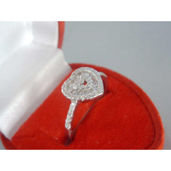 Strieborný dámsky prsteň so zirkónmi DPS52218 925/1000 2,18g