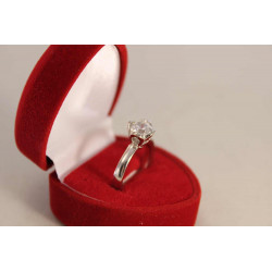 Jemný strieborný dámsky prsteň so zirkónom DPS50339 925/1000 3,39g