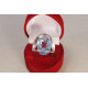 Zaujímavý strieborný dámsky prsteň so zirkónom DPS50693 925/1000 6,93g