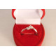 Jednoduchý dámsky strieborný prsteň s kamienkami DPS50106 925/1000 1,06 g