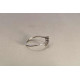 Jednoduchý dámsky strieborný prsteň s kamienkami DPS50106 925/1000 1,06 g