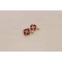 Zlaté dámske náušnice žlté zlato farebný zirkón VA118Z 14 karátov 585/1000 1,18g