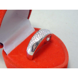 Strieborný dámsky ródiovaný prsteň zirkóny VPS60322 925/1000 3,22 g